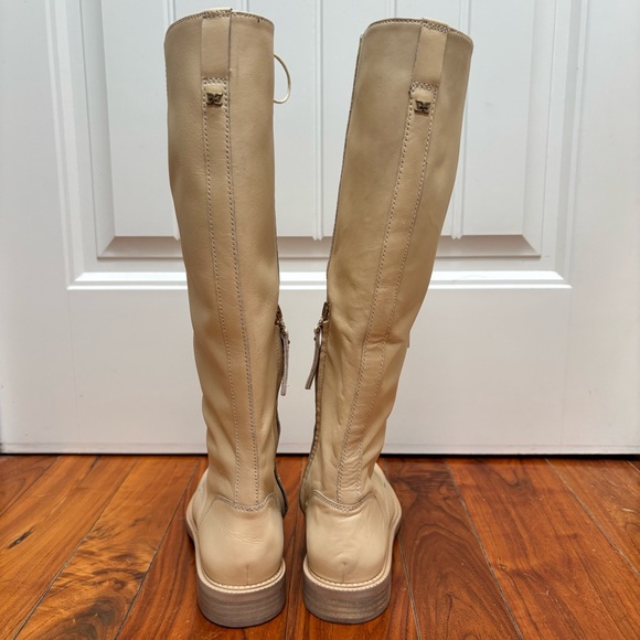 NWOT Sam Edelman Nance Lace-up Boots in Beige 8 - Picture 10 of 13